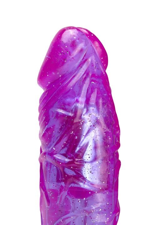 8 Inch Realistic Glitter Jelly G-Spot Vibrator - Image 5