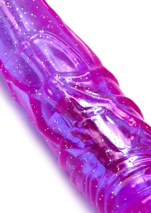 8 Inch Realistic Glitter Jelly G-Spot Vibrator - Image 4