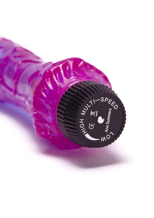 8 Inch Realistic Glitter Jelly G-Spot Vibrator - Image 3