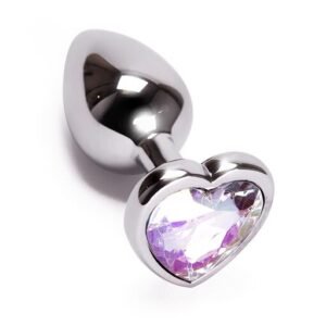 Small Jewelled Heart Metal Butt Plug