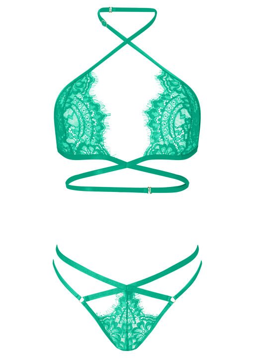 Infinite Crotchless Lace Lingerie 2 Piece Set - Image 3
