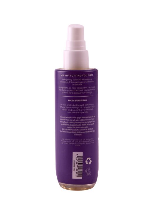 My Viv Bergamot Moisturising Massage Oil 100ml - Image 3