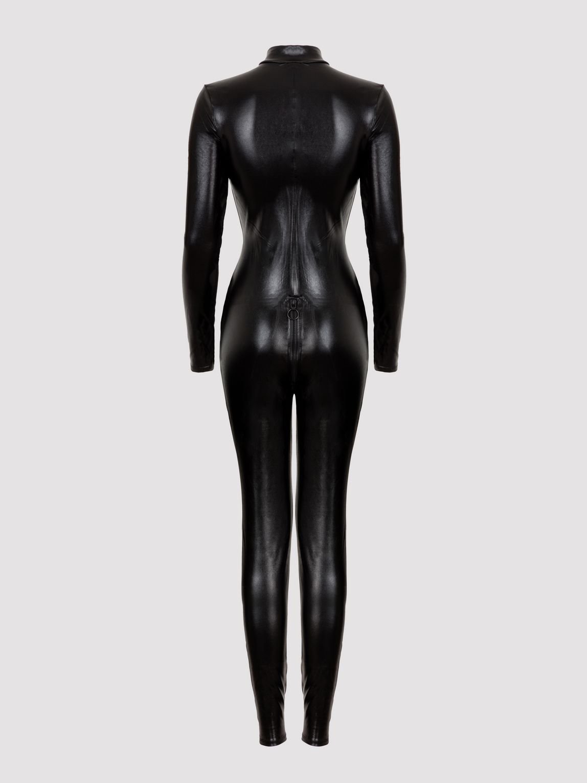 Lovehoney Plus Size Fierce Wet Look Zip-Around Catsuit - Image 2