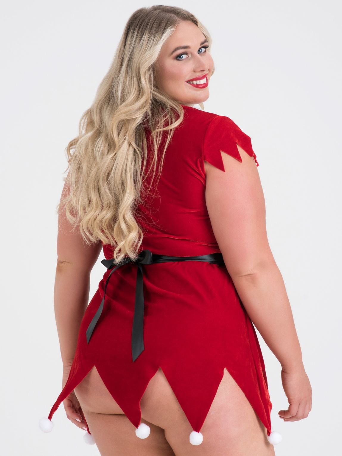 Lovehoney Fantasy Plus Size Red Santa's Helper Dress - Image 2